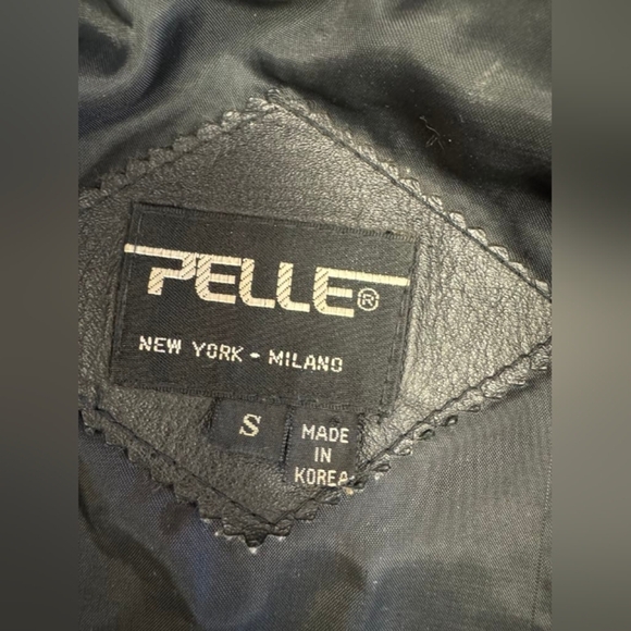 Pelle 100% Leather Bowling Jacket Colour Block Red/Yellow/Blue Size Small EUC - Picture 6 of 8